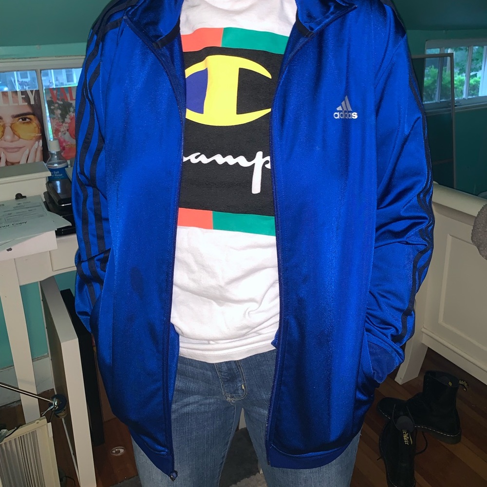 Royal blue adidas jacket